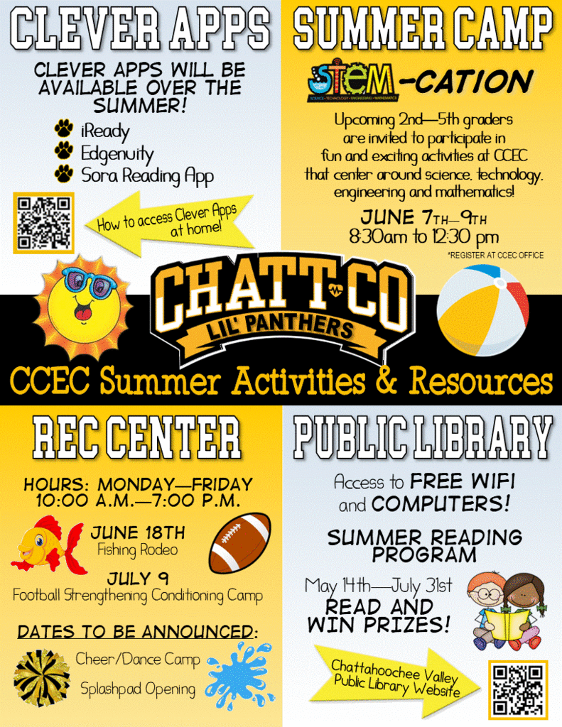 CCEC Summer Activities and Resources